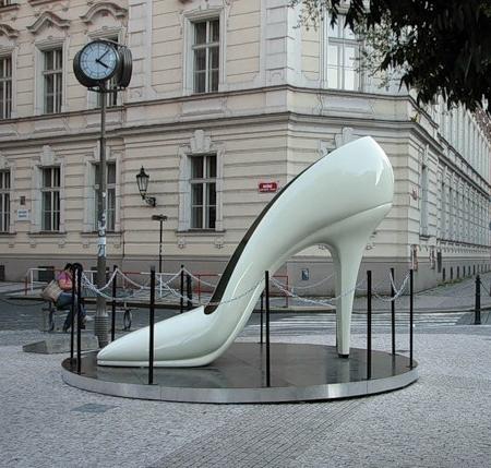 Monument of shoes in Prague